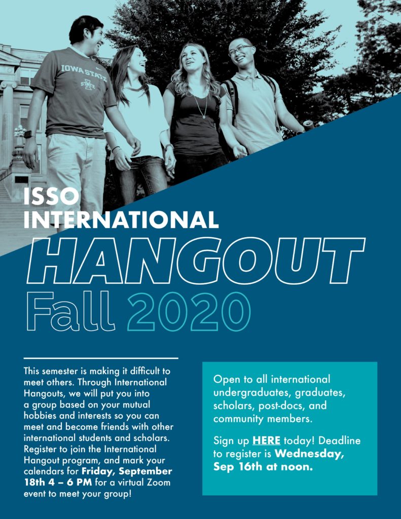 International Student Hangout Flyer